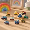 Colorful toy car magnetic stickers children's educational magnetic car sticker set details Picture